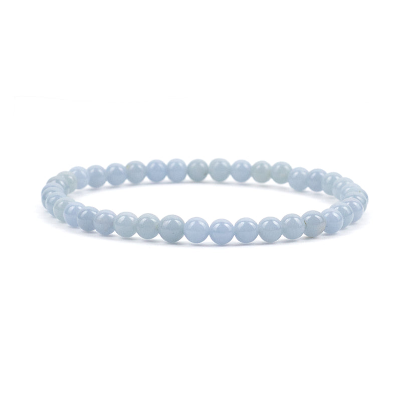 Cherry Tree Collection | Stretch Bracelet | 4mm Beads (Angelite)