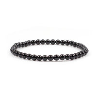 Cherry Tree Collection | Stretch Bracelet | 4mm Beads (Black Agate)