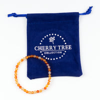 Cherry Tree Collection | Stretch Bracelet | 4mm Beads (Carnelian)