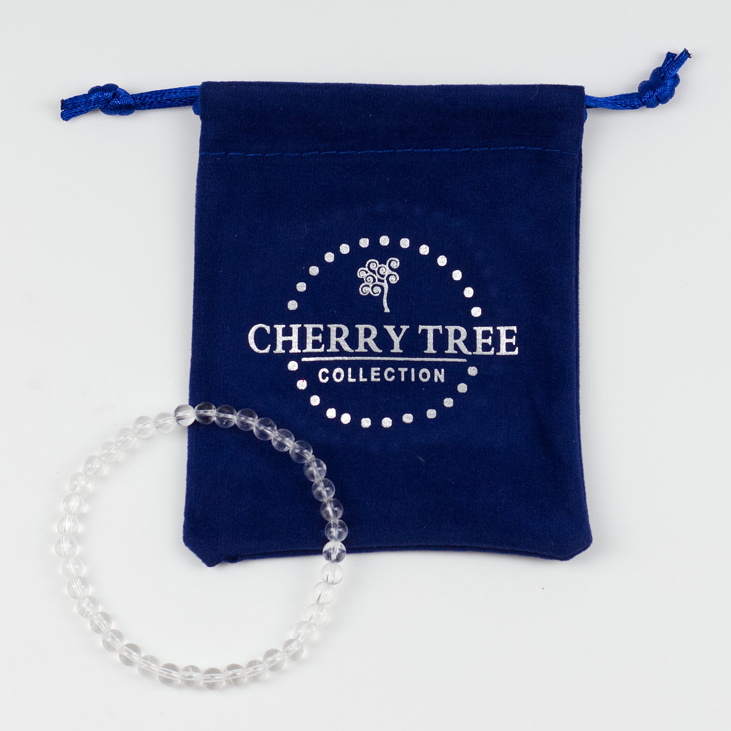 Cherry Tree Collection | Stretch Bracelet | 4mm Beads (Clear
