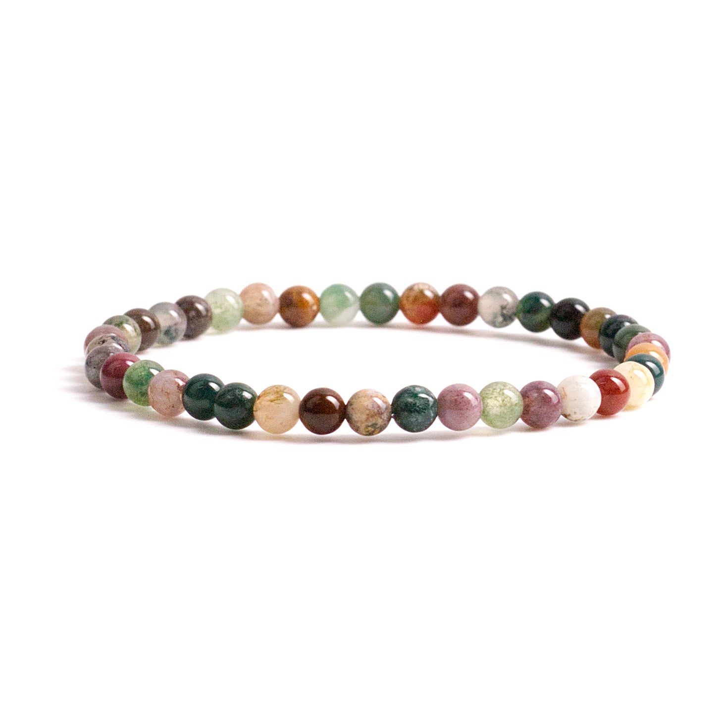 Stretch Bracelet | 4mm Beads (Indian Agate)