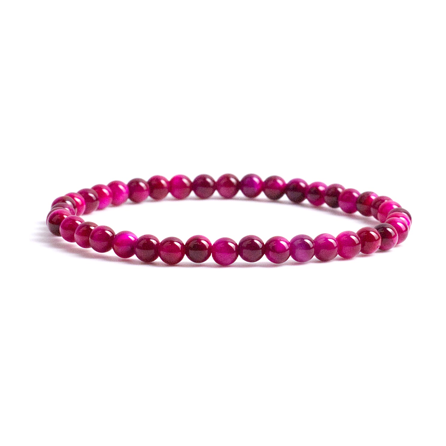 Cherry Tree Collection | Stretch Bracelet | 4mm Beads (Pink Tiger's Eye)