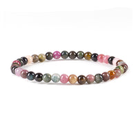 Cherry Tree Collection | Stretch Bracelet | 4mm Beads (Rainbow Tourmaline)