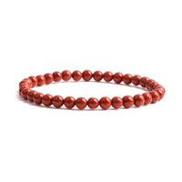 Stretch Bracelet | 4mm Beads (Red Jasper - Burnt Orange)
