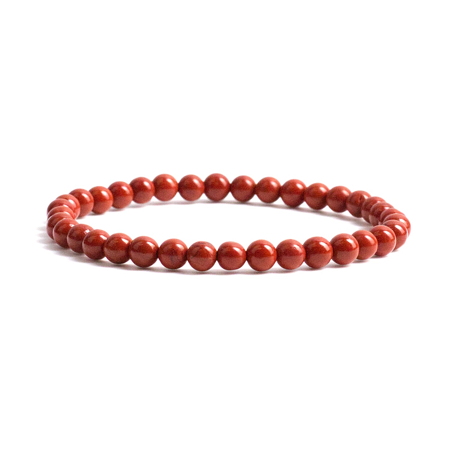 Stretch Bracelet | 4mm Beads (Red Jasper - Burnt Orange)
