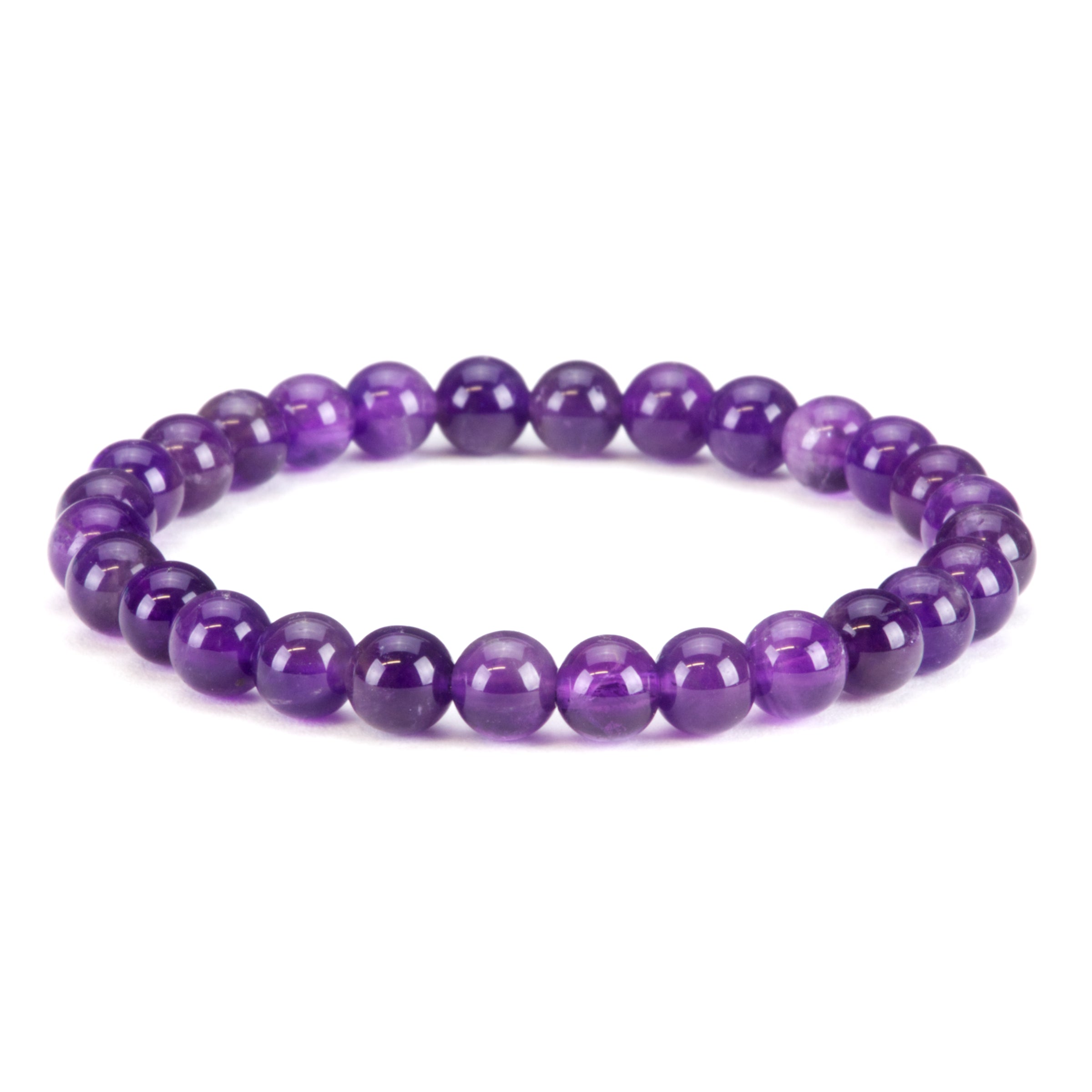 Stretch Bracelet  6mm Beads (Amethyst) – Cherry Tree Collection