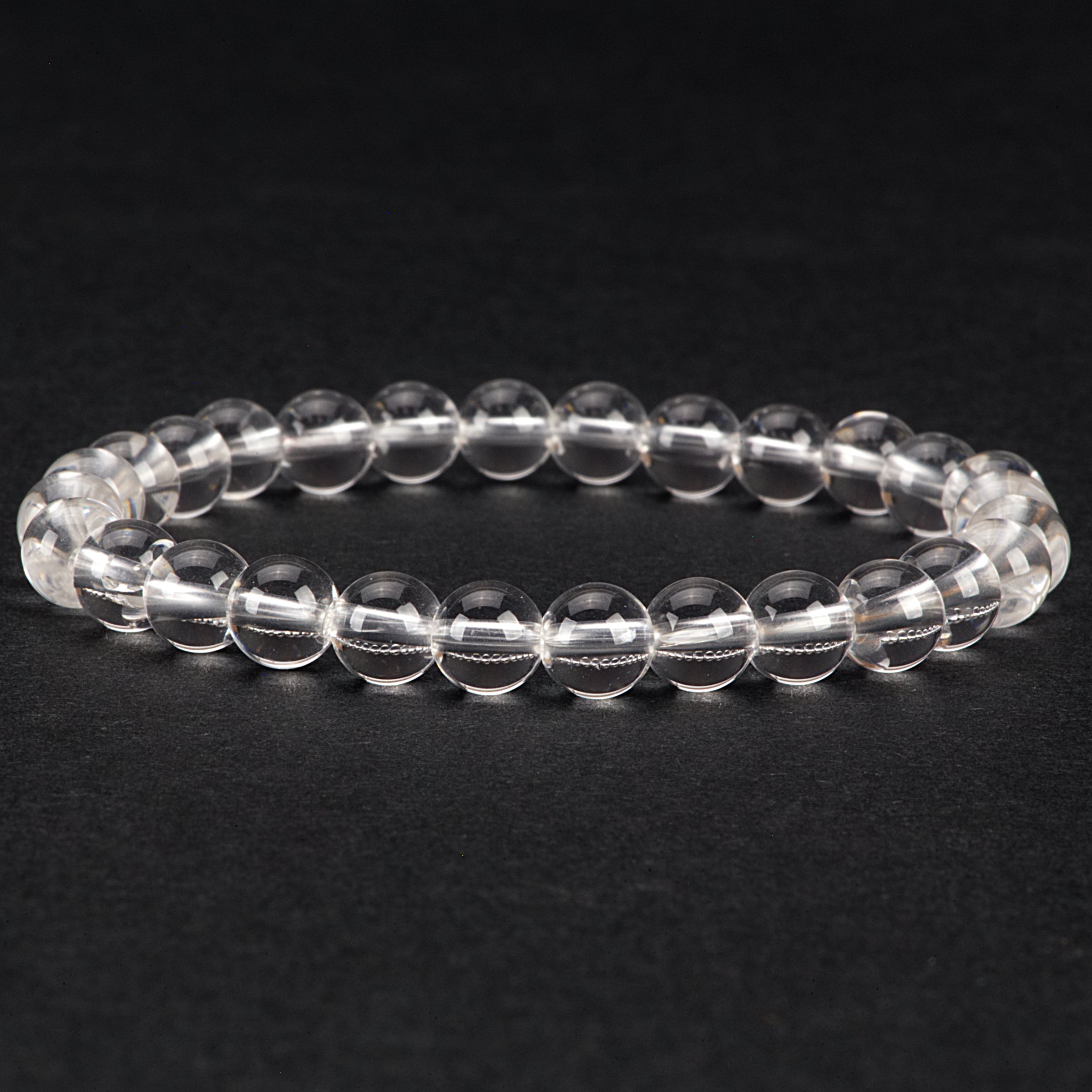 Cherry Tree Collection | Stretch Bracelet | 6mm Beads (Clear Quartz)