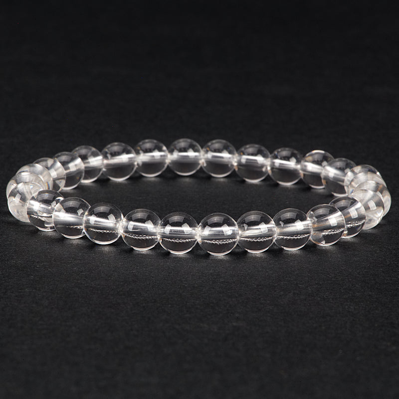 Cherry Tree Collection | Stretch Bracelet | 6mm Beads (Clear Quartz)