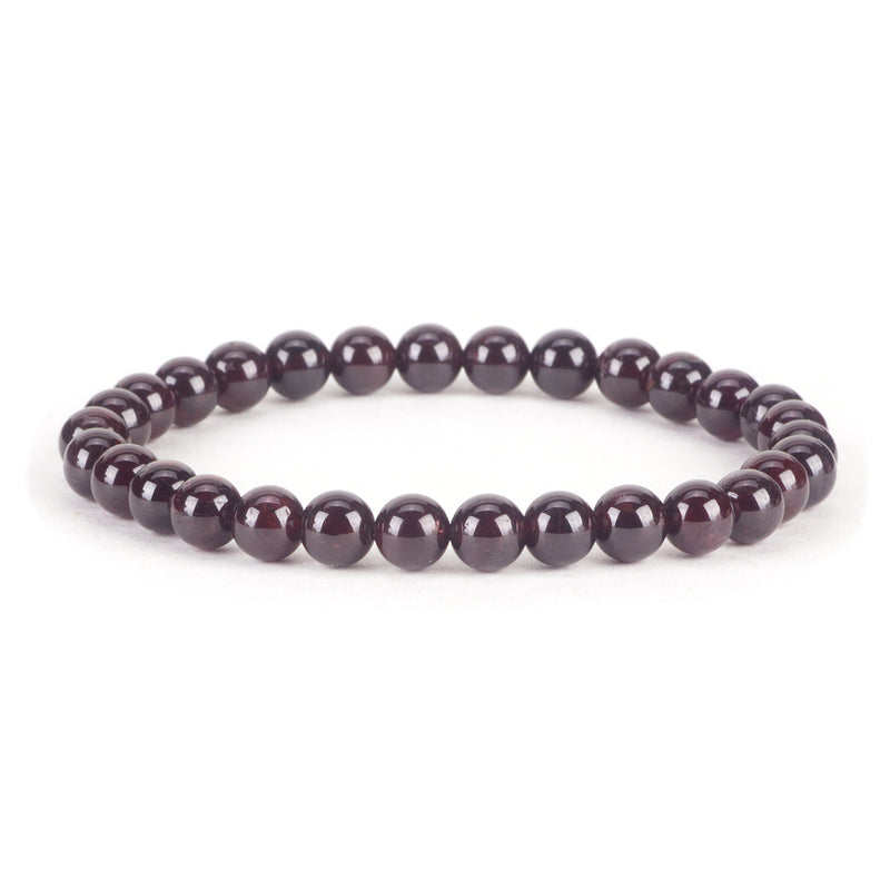 Stretch Bracelet | 6mm Beads (Red Garnet A Grade)