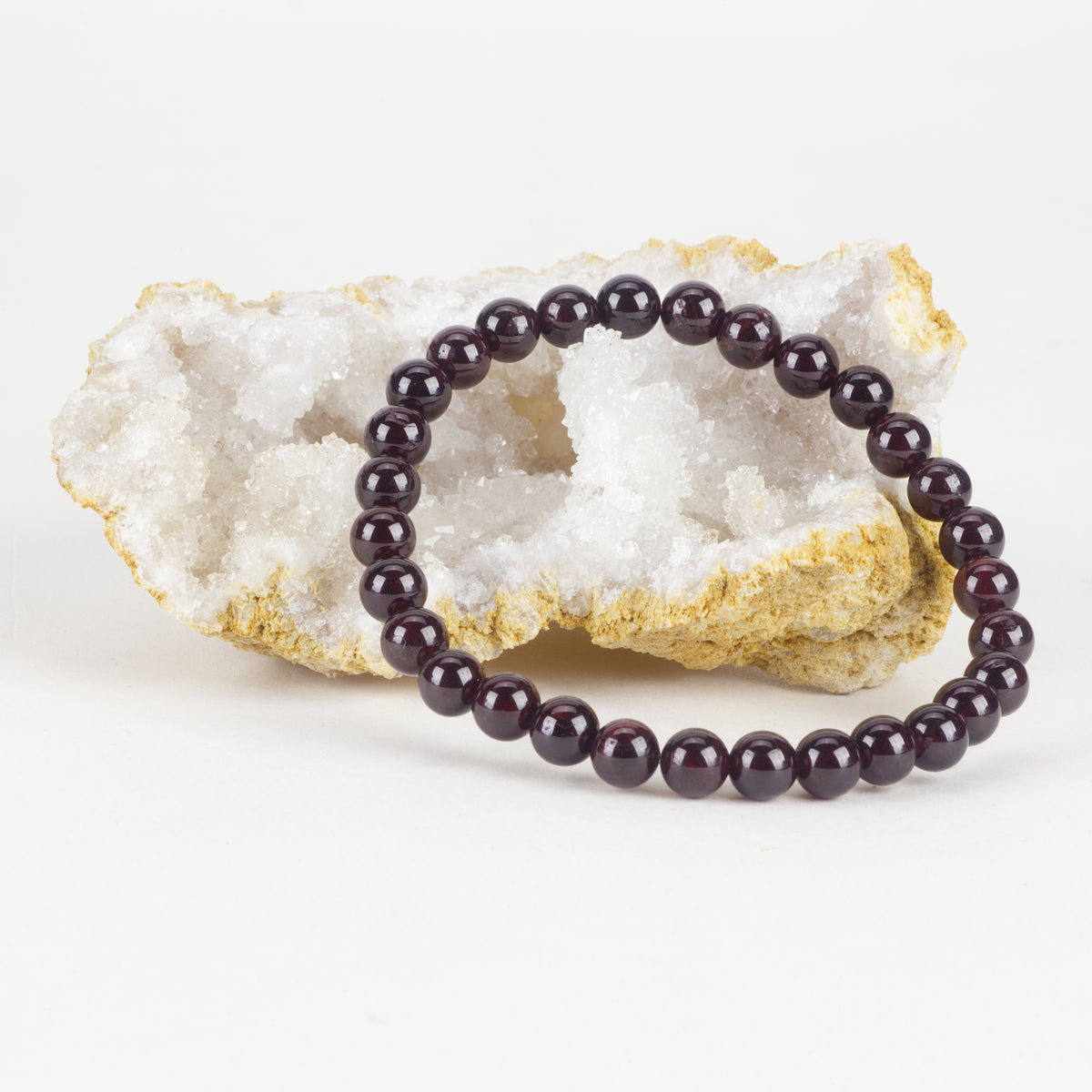 Stretch Bracelet | 6mm Beads (Red Garnet A Grade)