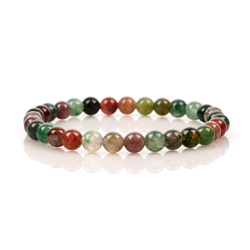Stretch Bracelet | 6mm Beads (Indian Agate)
