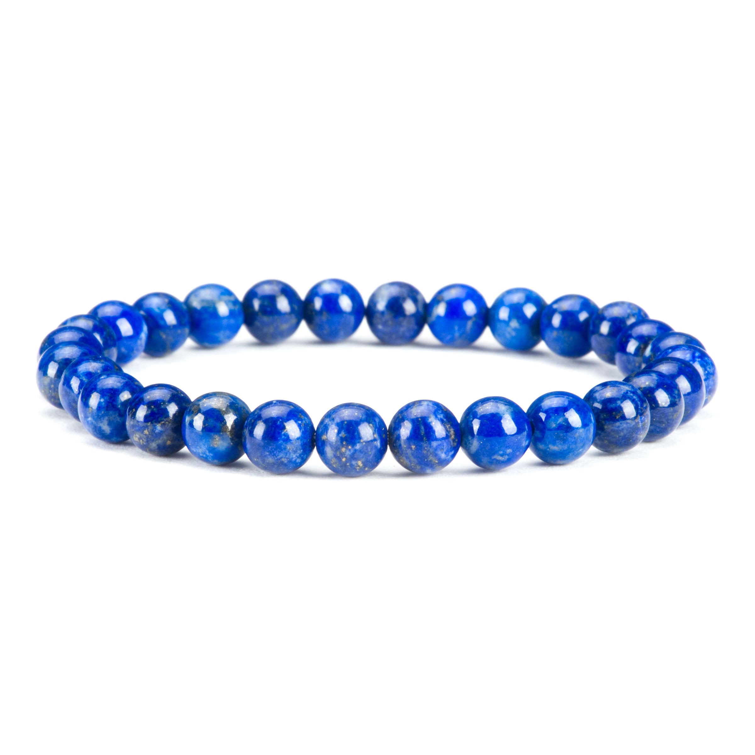 Stretch Bracelet | 6mm Beads (lapis) Medium