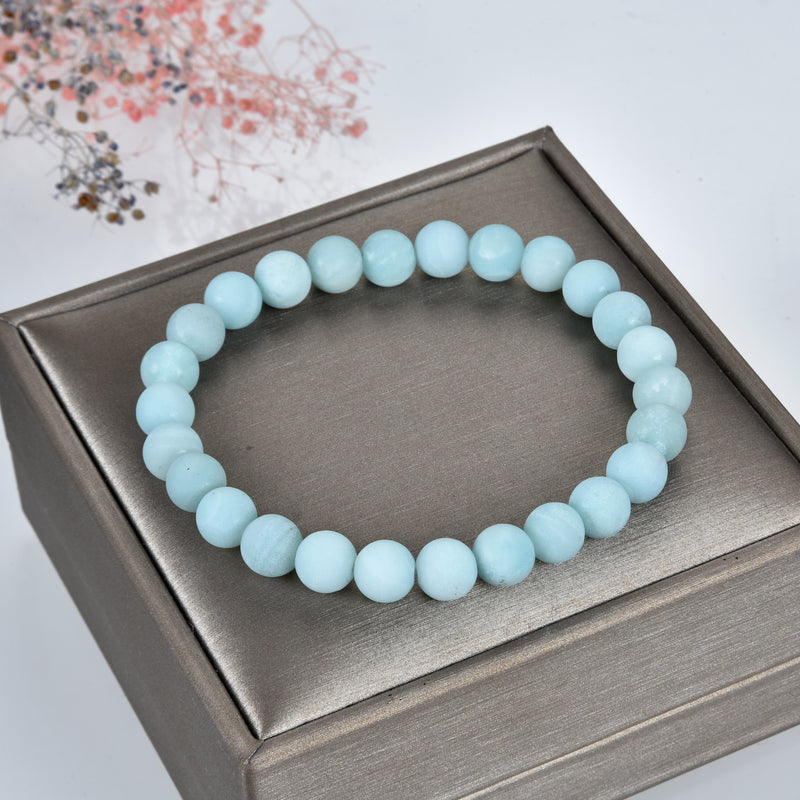 Stretch Bracelet | 8mm Beads (Amazonite Matte)