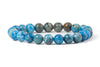 Stretch Bracelet | 8mm Beads (Blue Crazy Lace Agate)