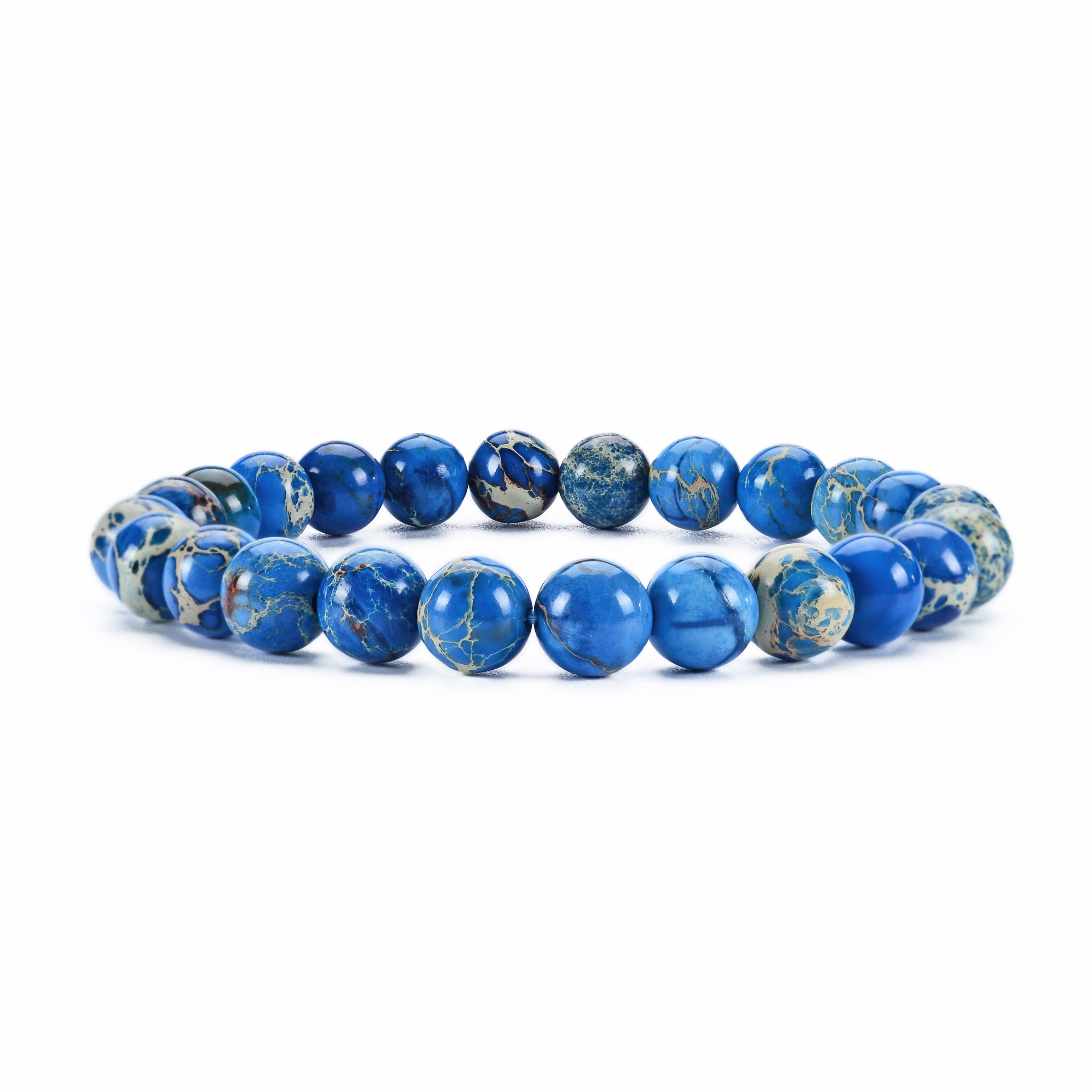 Stretch Bracelet | 8mm Beads (Blue AquaTerra)