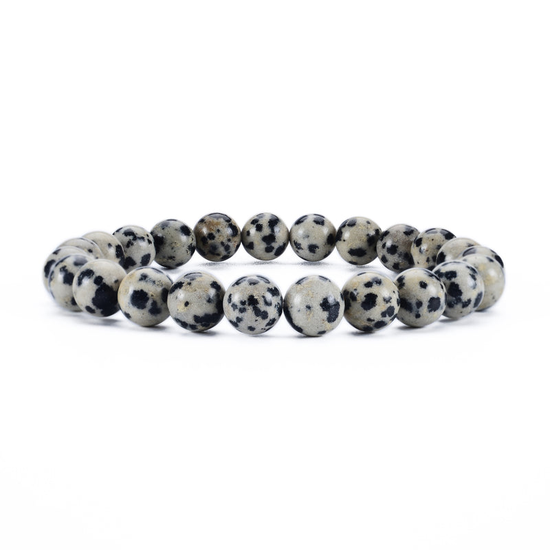 Stretch Bracelet | 8mm Beads (Dalmatian Jasper)