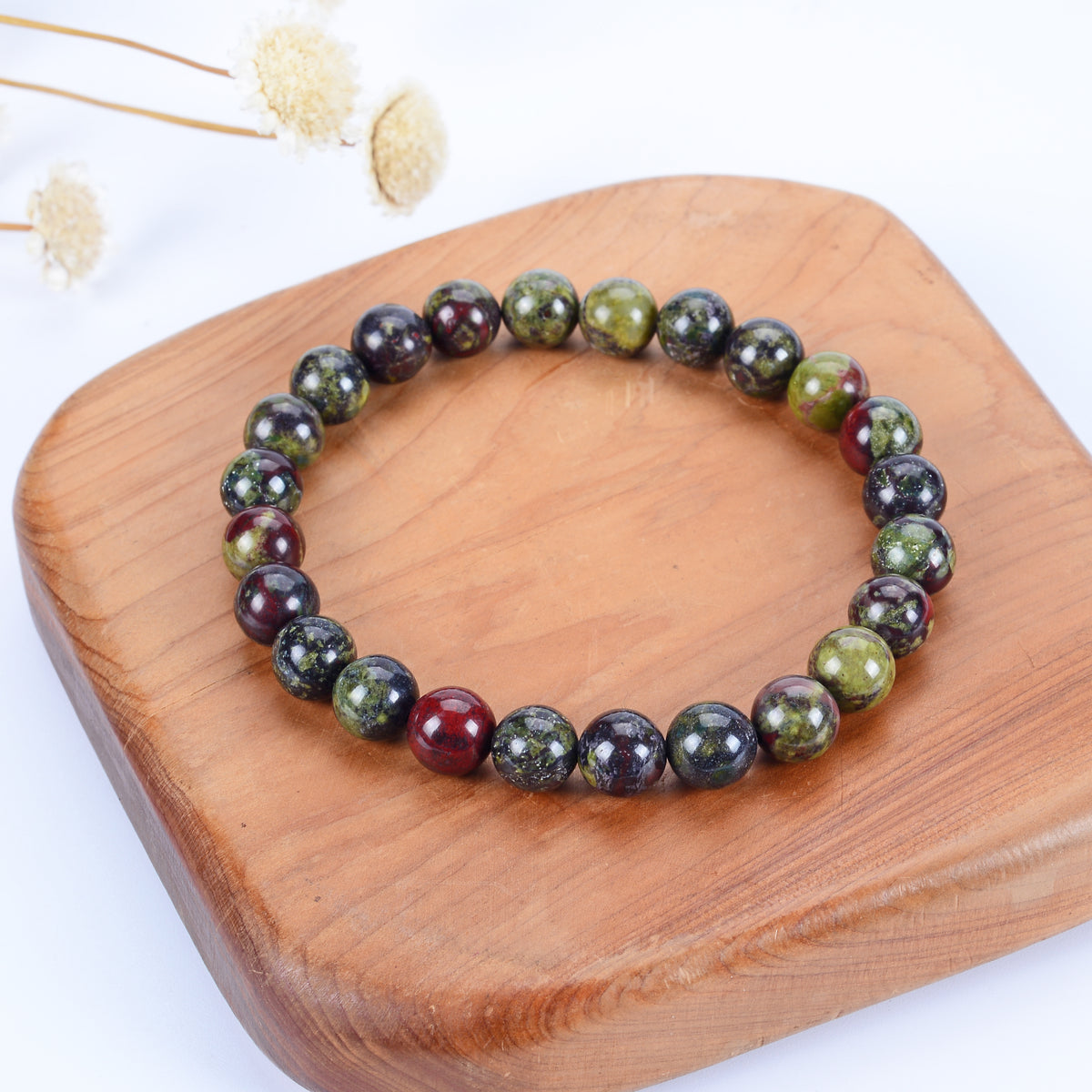 Stretch Bracelet | 8mm Beads (Dragon Blood Jasper)