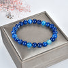 Stretch Bracelet | 8mm Beads (Lace Agate - Blue)