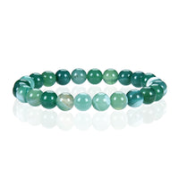 Cherry Tree Collection | Stretch Bracelet | 8mm Beads (Lace Agate - Green)