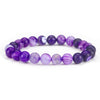 Stretch Bracelet | 8mm Beads (Lace Agate Matte - Purple)
