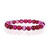 Stretch Bracelet | 8mm Beads (Lace Agate -Fuchsia/Pink)