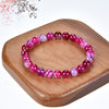 Stretch Bracelet | 8mm Beads (Lace Agate -Fuchsia/Pink)