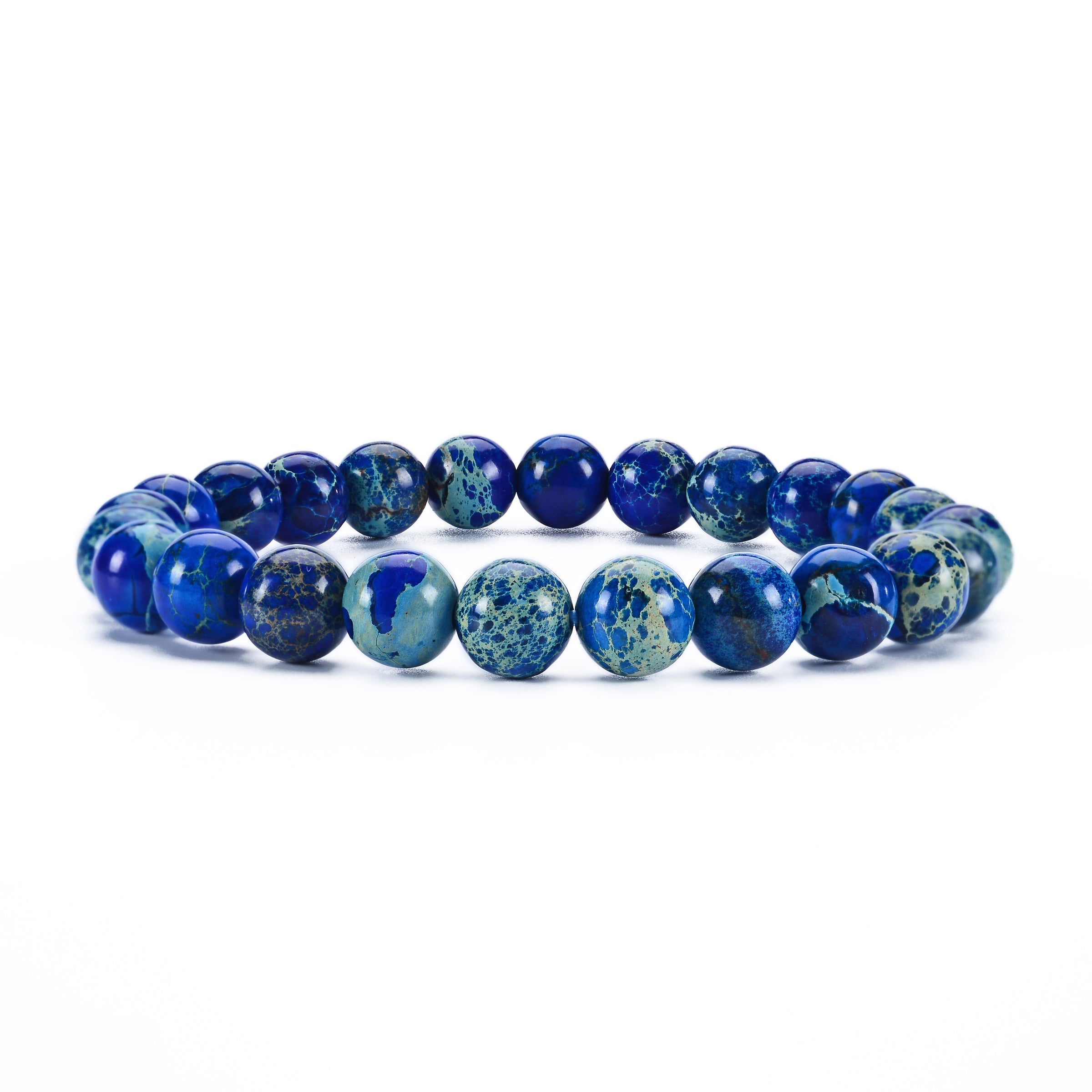 Stretch Bracelet | 8mm Beads (Lapis Blue AquaTerra)