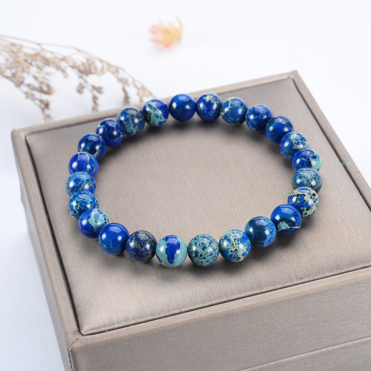 Stretch Bracelet | 8mm Beads (Lapis Blue AquaTerra)