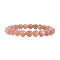 Stretch Bracelet | 8mm Beads (Peach Moonstone)