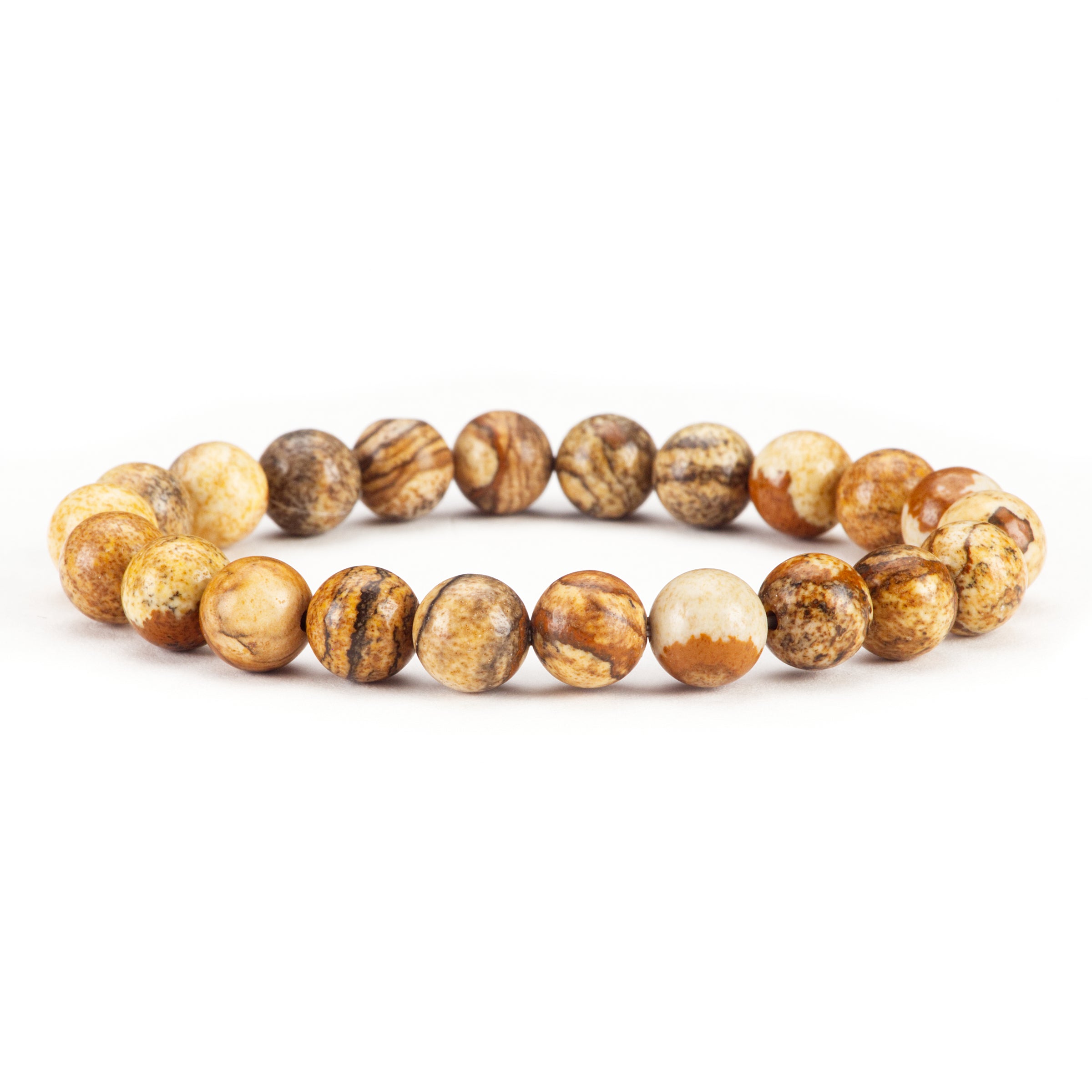 Cherry Tree Collection | Stretch Bracelet | 8mm Beads (Picture Jasper)
