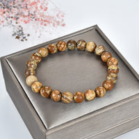 Stretch Bracelet | 8mm Beads (Picture Jasper)