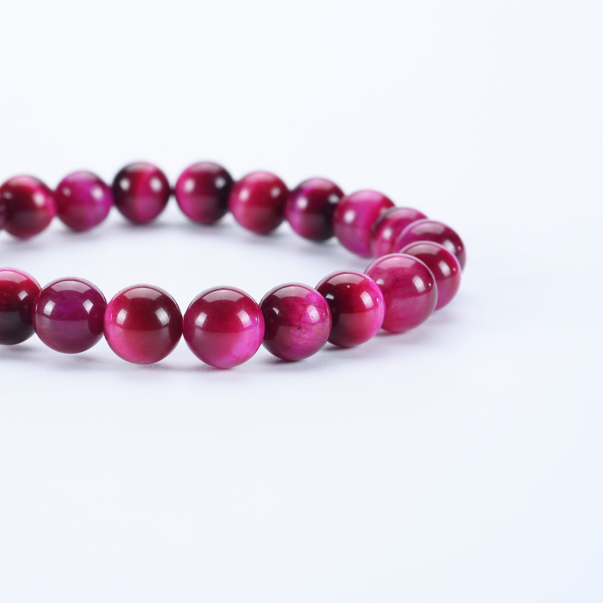 Stretch Bracelet | 8mm Beads (Pink Tiger's Eye)