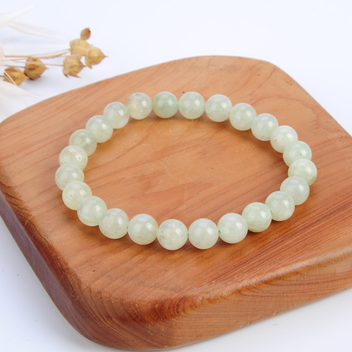 Stretch Bracelet | 8mm Beads (Prehnite)