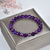 Stretch Bracelet | 8mm Beads (Purple Faceted Agate)