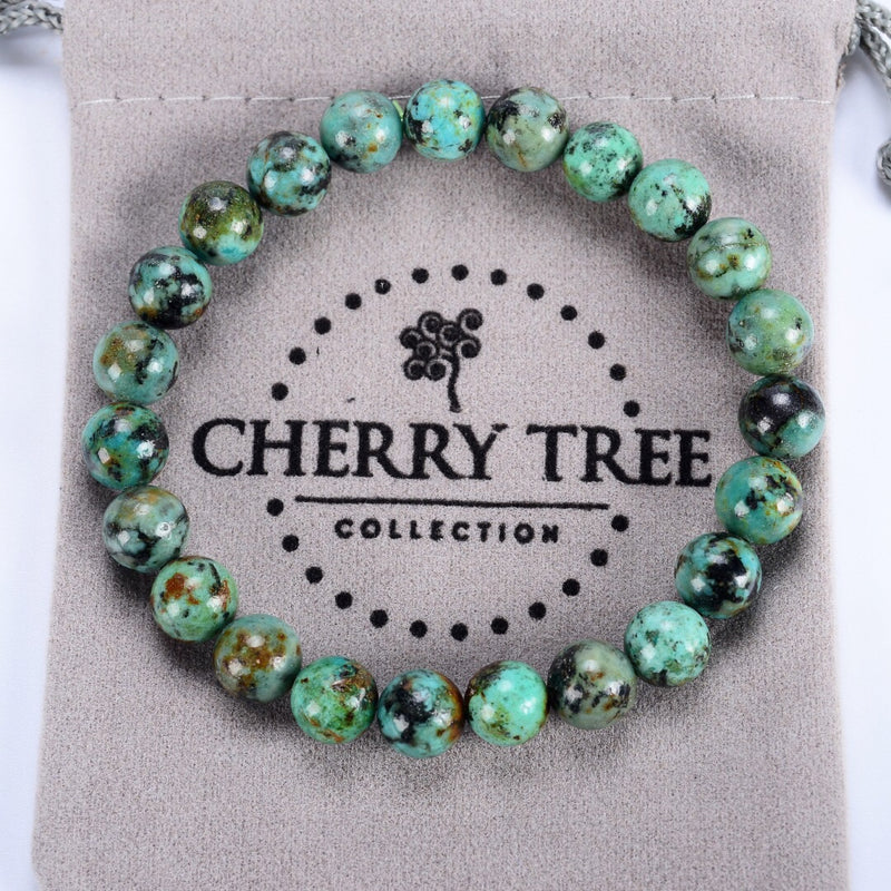 Stretch Bracelet | 8mm Beads (African Turquoise)