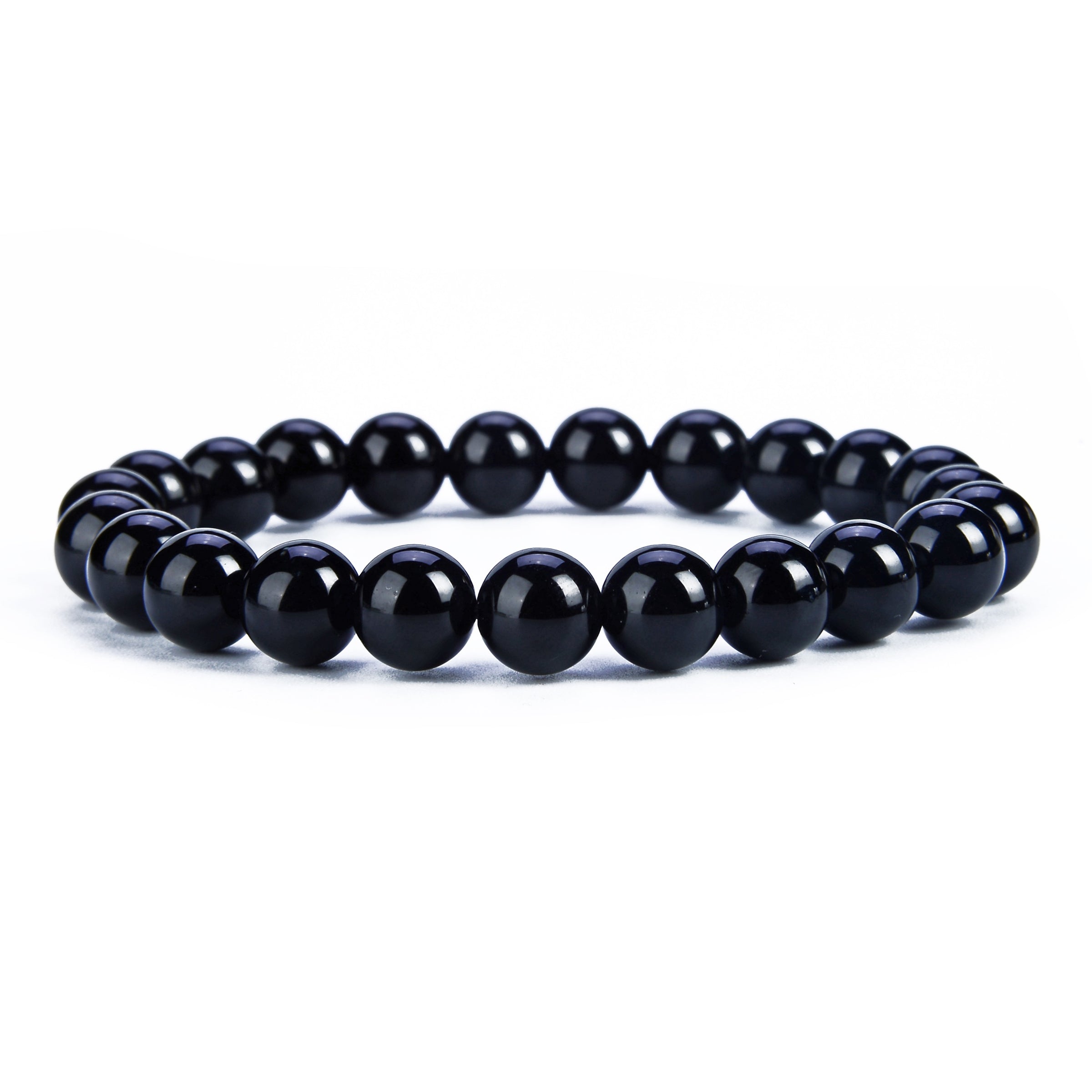 Cherry Tree Collection | Stretch Bracelet | 8mm Beads (Black Agate)