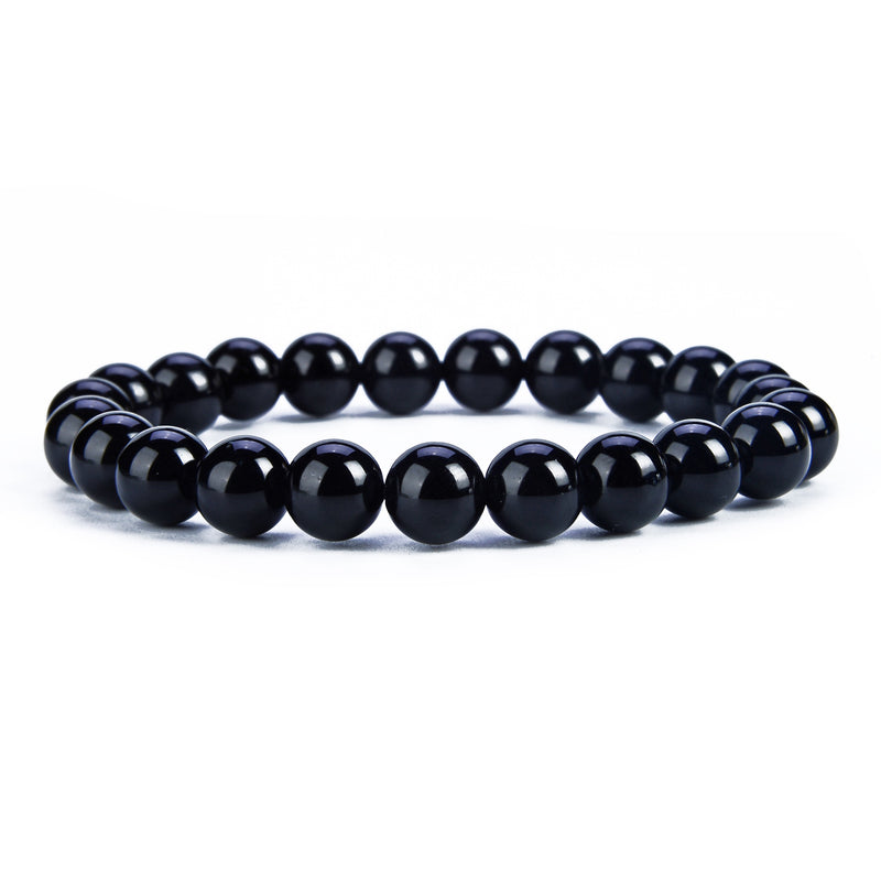 Cherry Tree Collection | Stretch Bracelet | 8mm Beads (Black Agate)