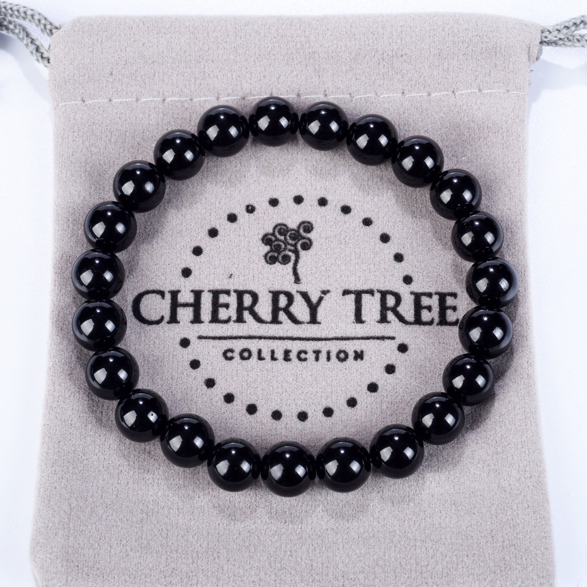 Stretch Bracelet | 8mm Beads (Black Tourmaline)