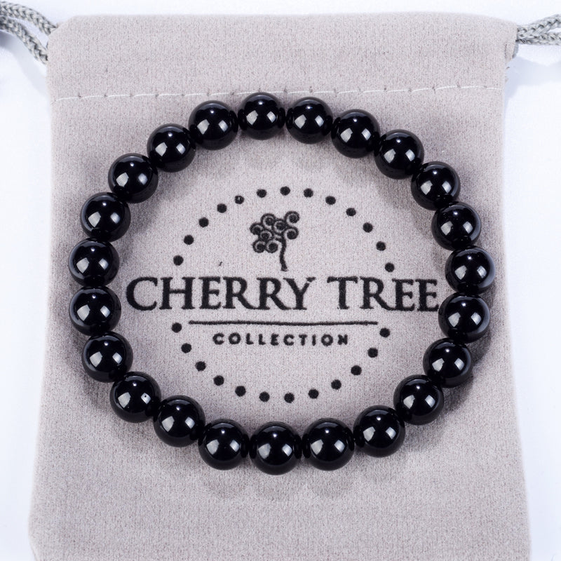 Stretch Bracelet | 8mm Beads (Black Tourmaline)