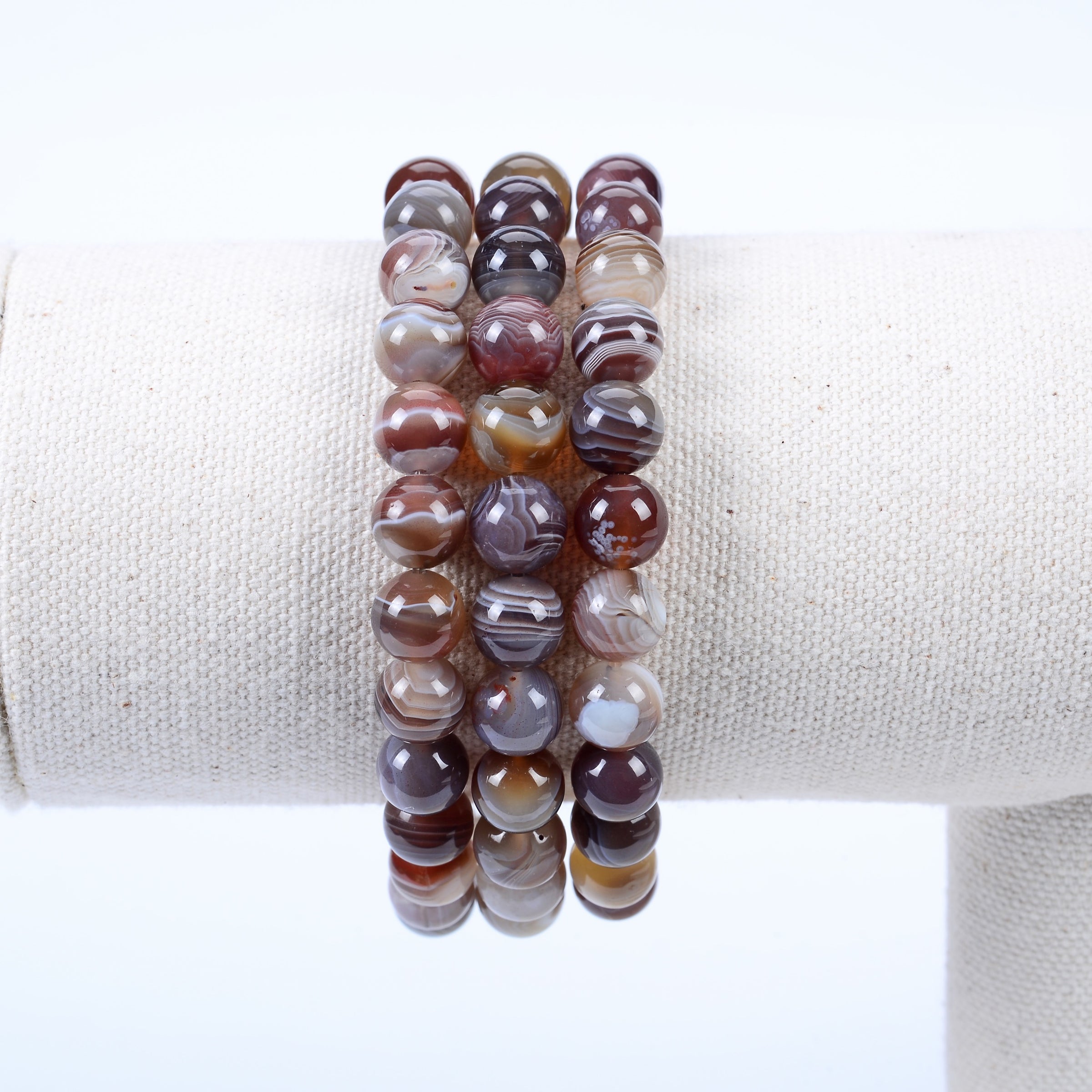 Stretch Bracelet | 8mm Beads (Botswana Agate)