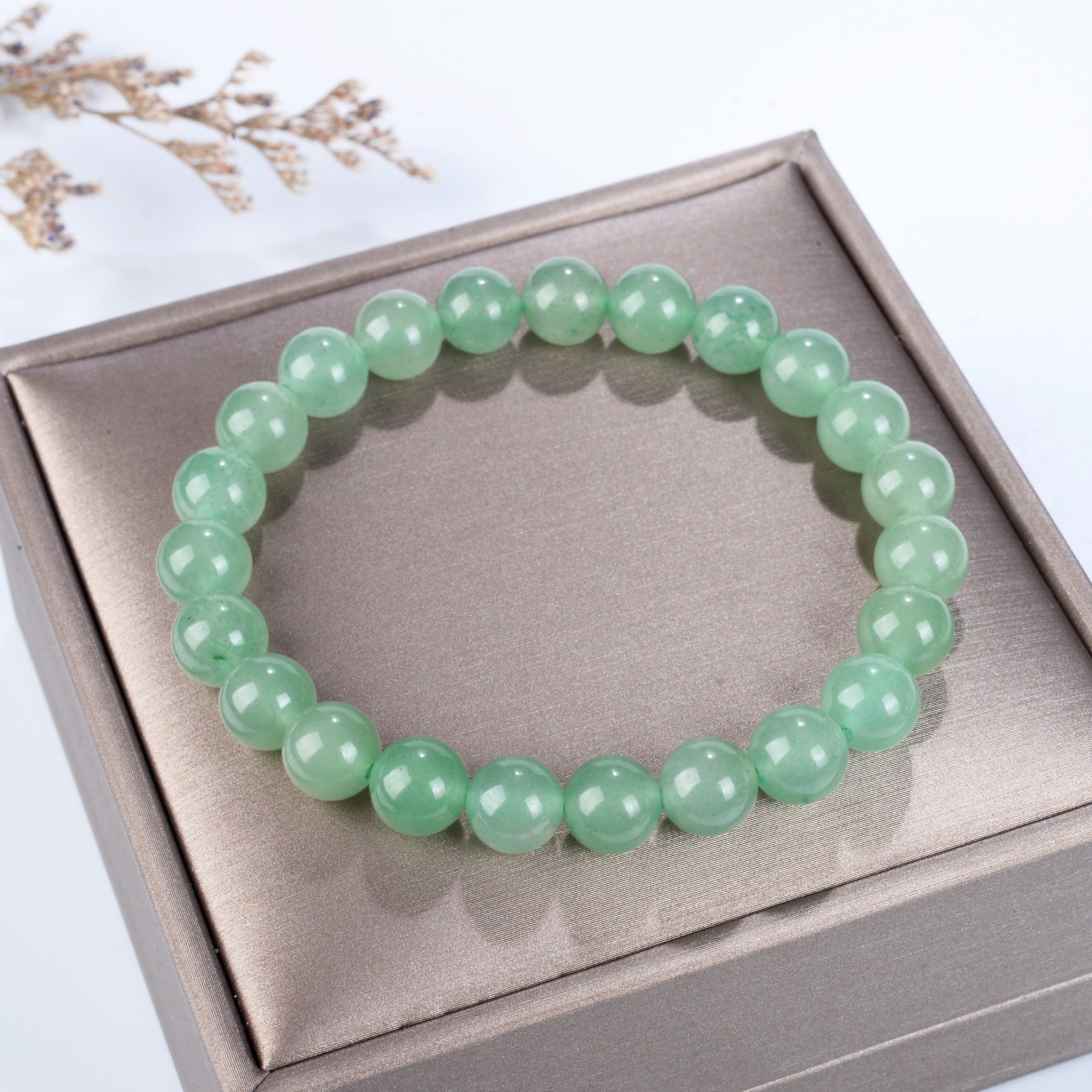 Cherry Tree Collection | Stretch Bracelet | 8mm Beads (Green Aventurine)