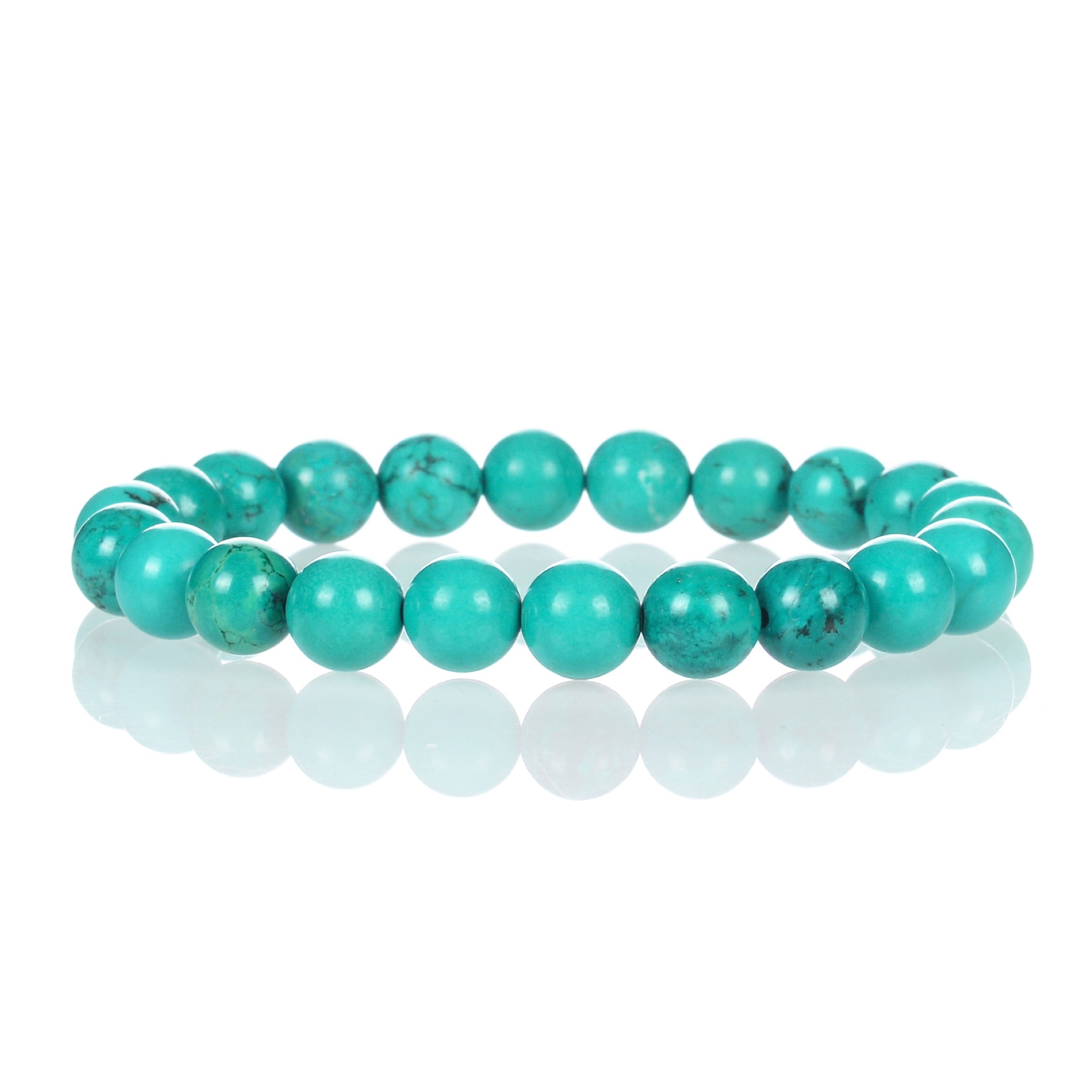 Stretch Bracelet | 8mm Beads (Turquoise Howlite - Green)
