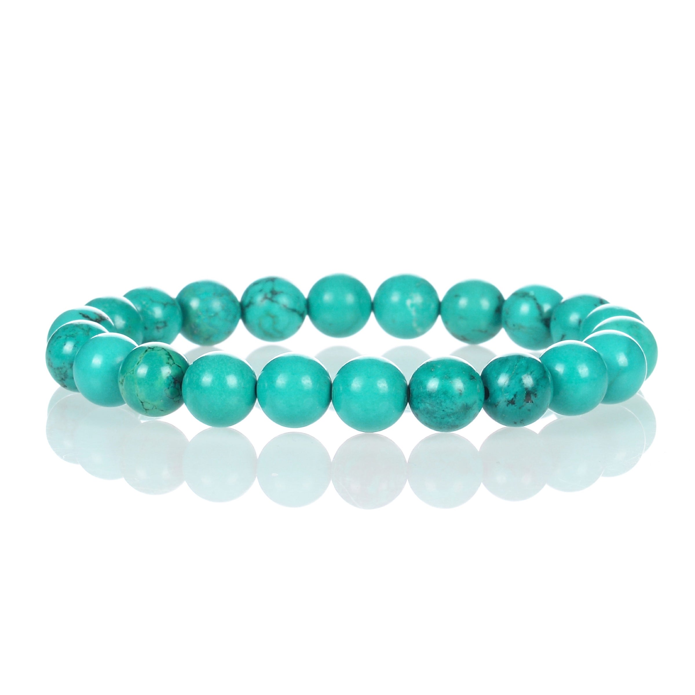 Cherry Tree Collection | Stretch Bracelet | 8mm Beads (Turquoise Howlite - Green)