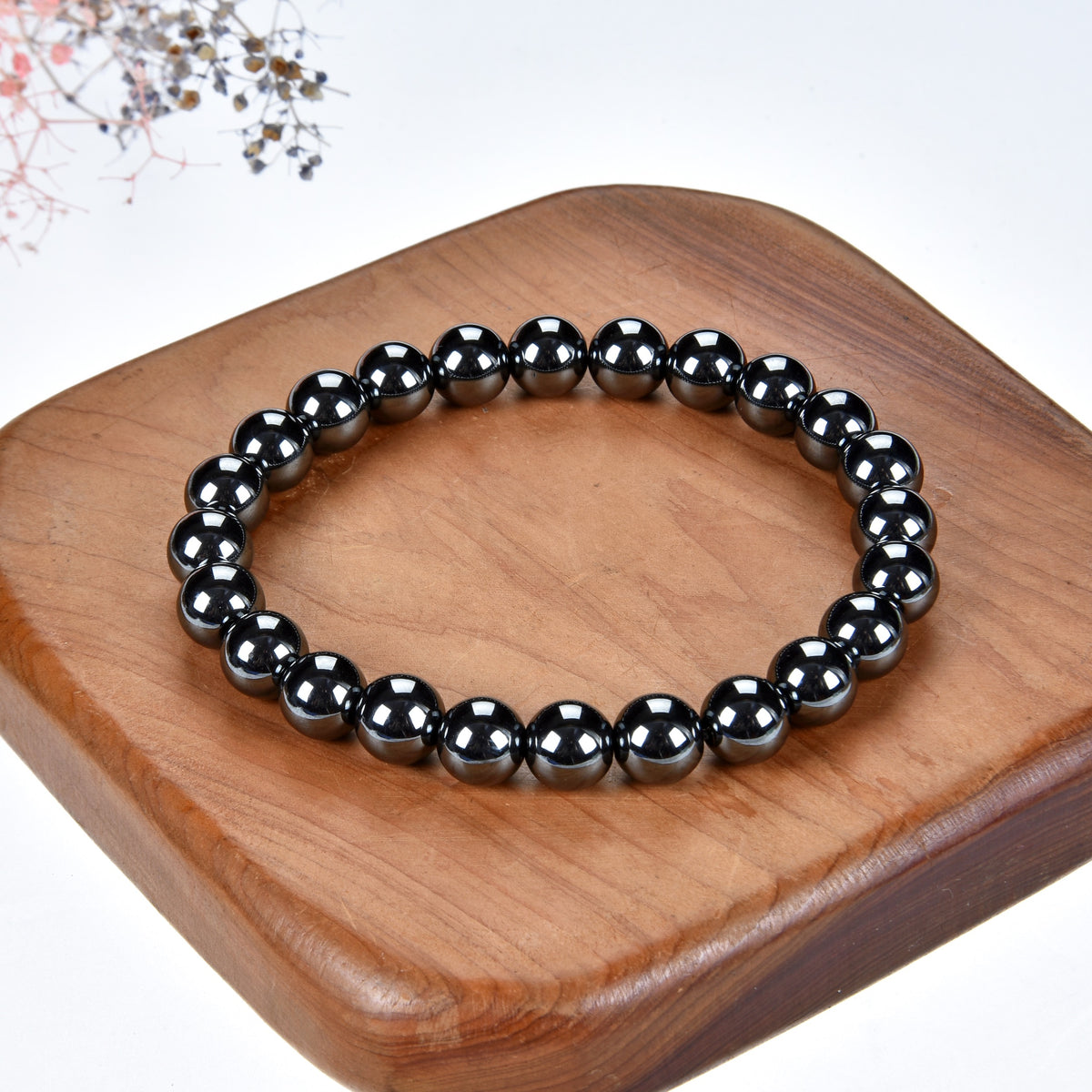 Stretch Bracelet | 8mm Beads (Hematite)