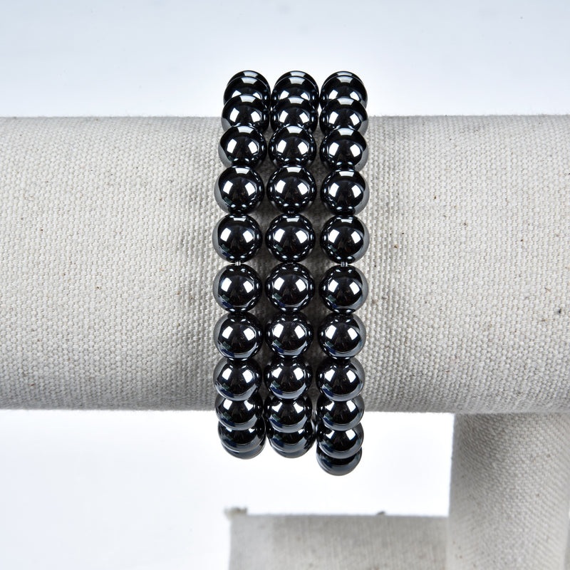 Stretch Bracelet | 8mm Beads (Hematite)