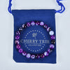 Cherry Tree Collection | Stretch Bracelet | 8mm Beads (Lace Agate - Purple)