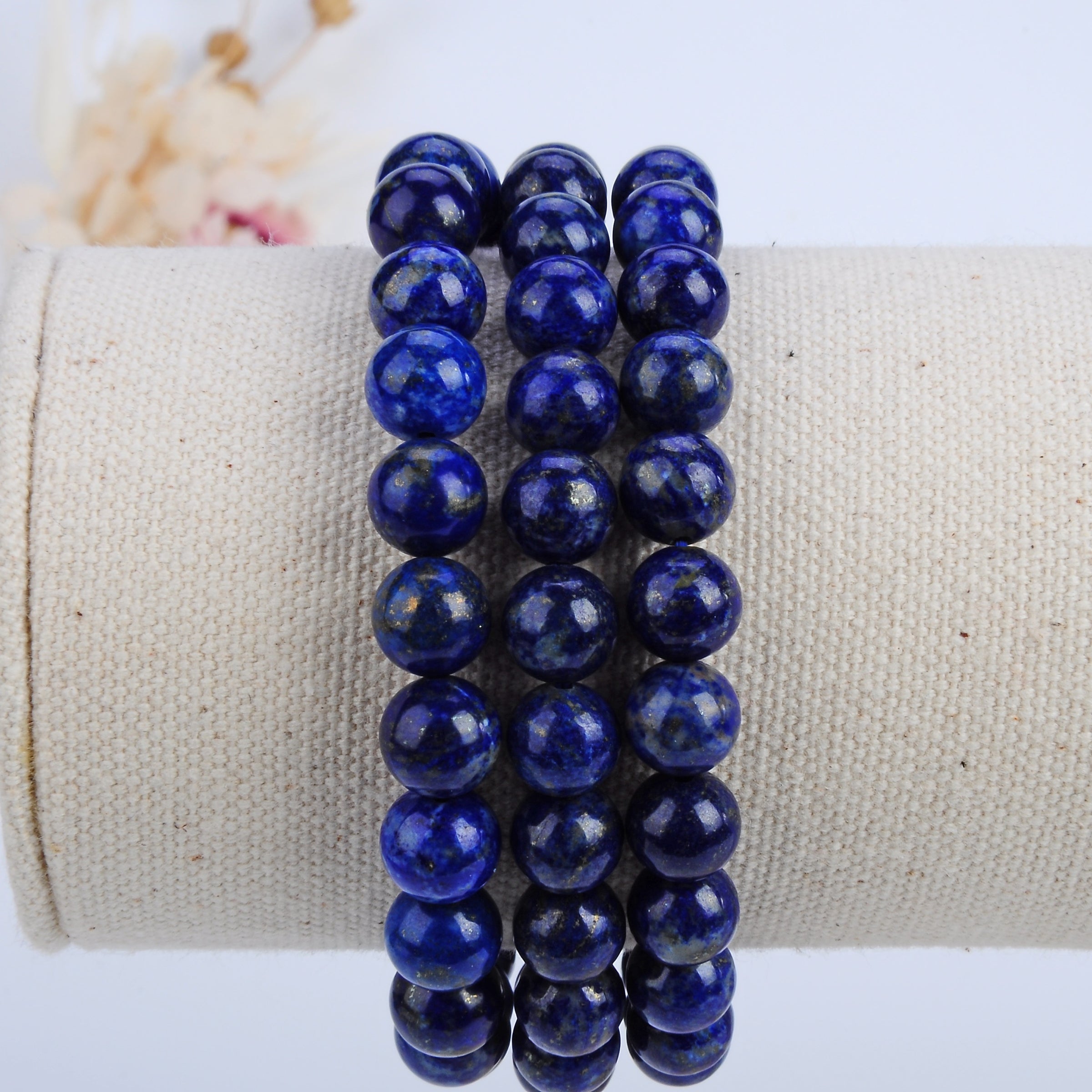 Stretch Bracelet | 8mm Beads (lapis) Small