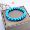 Cherry Tree Collection | Stretch Bracelet | 8mm Beads (Turquoise Howlite - Blue)