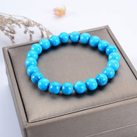 Cherry Tree Collection | Stretch Bracelet | 8mm Beads (Turquoise Howlite - Blue)
